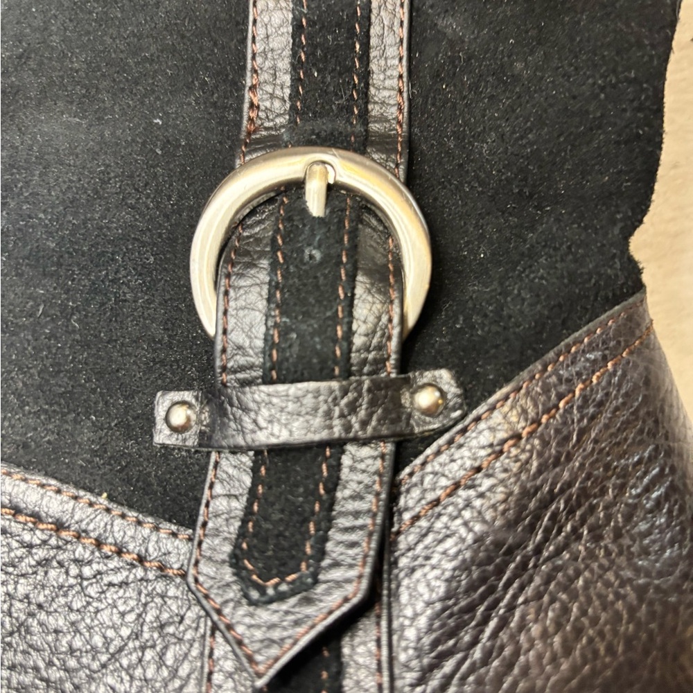 Naturalizer Dandy N5 Comfort Black Leather and Suede Heeled Boots Size 7.5 EC - Picture 8 of 11